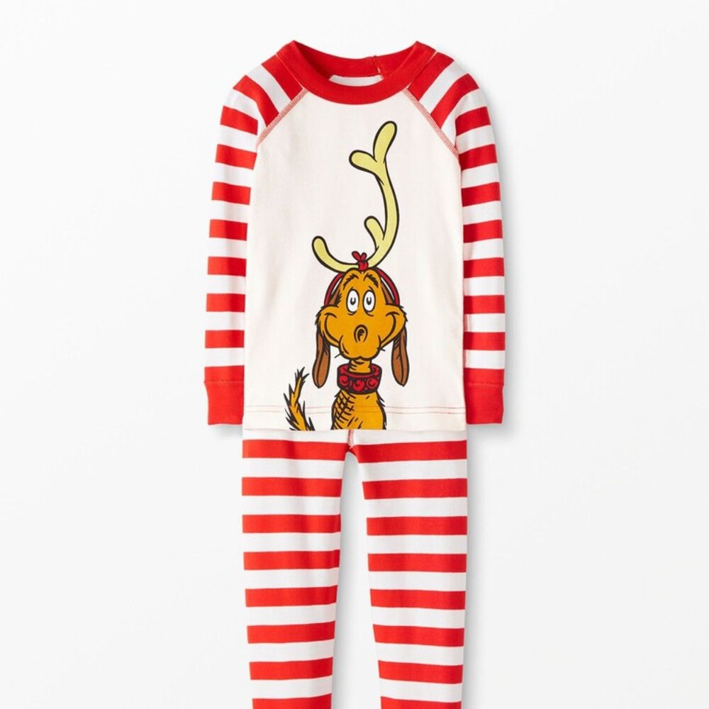 Kids Dr. Seuss Grinch Long John Pajama Set NWT - unisex